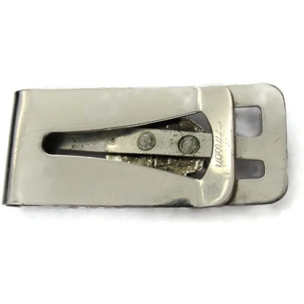 Vintage Streetcar Money Clip Men Wallet ID Credit Card Holder